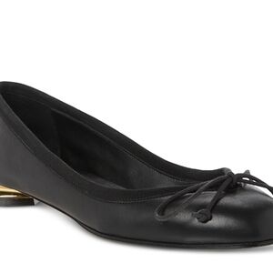Alexander McQueen Black Flats with Gold Detail
